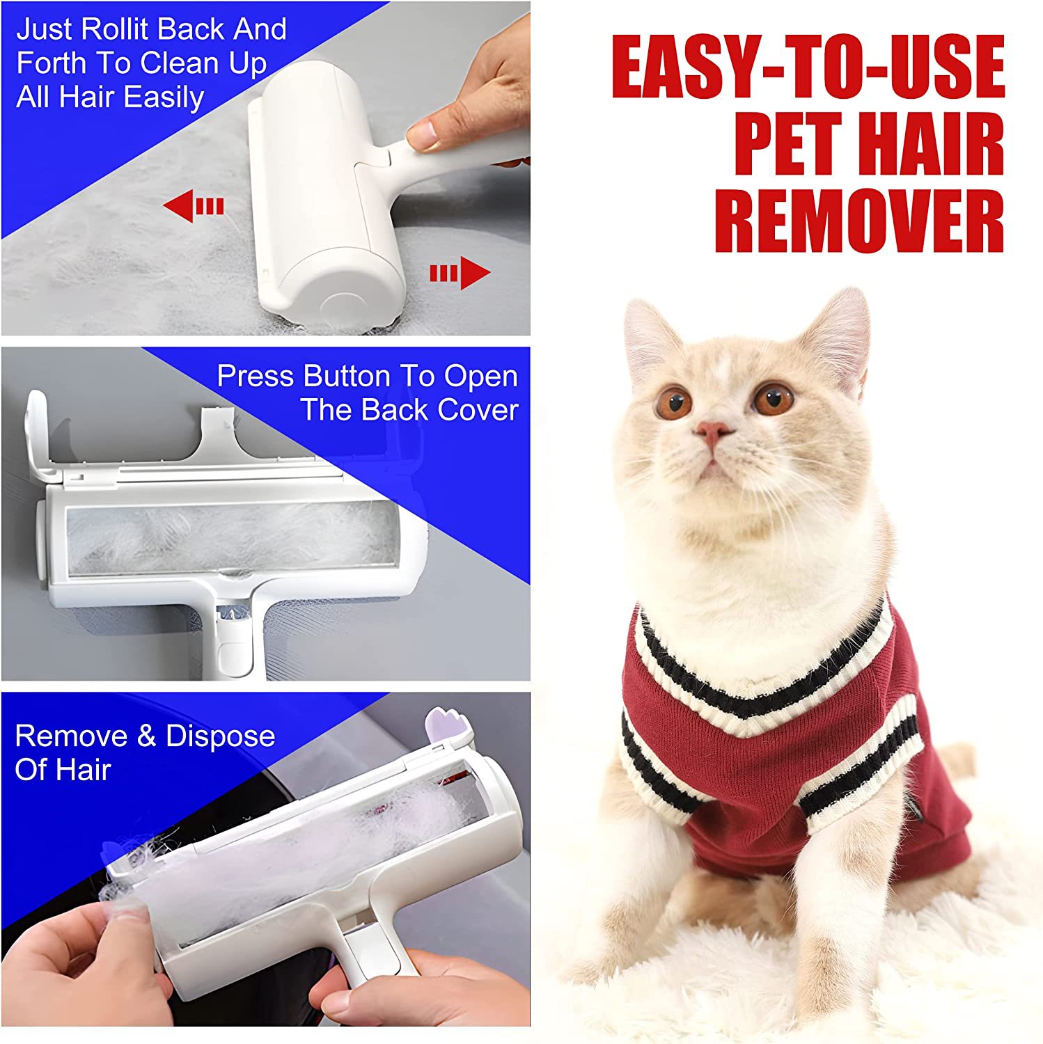 Voux™ Reusable Pet Hair Remover Roller